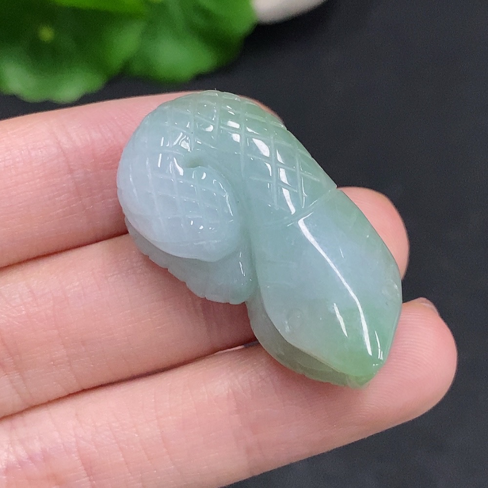 F35077926 Jadeite Flying Snake Pendant Total Weight Approx. 17.1g