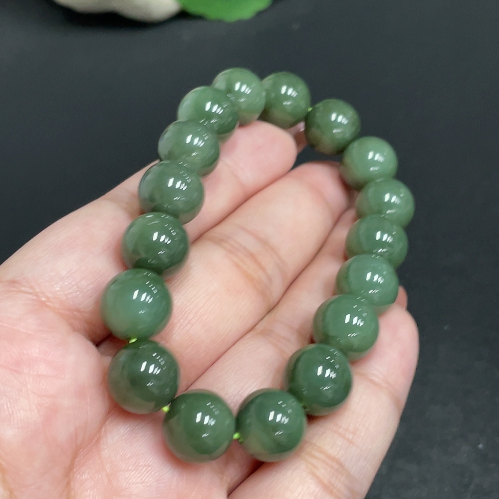 H34010766 Hetian Jade Bracelet Approx. 11.1mm Total Weight Approx. 39.4g