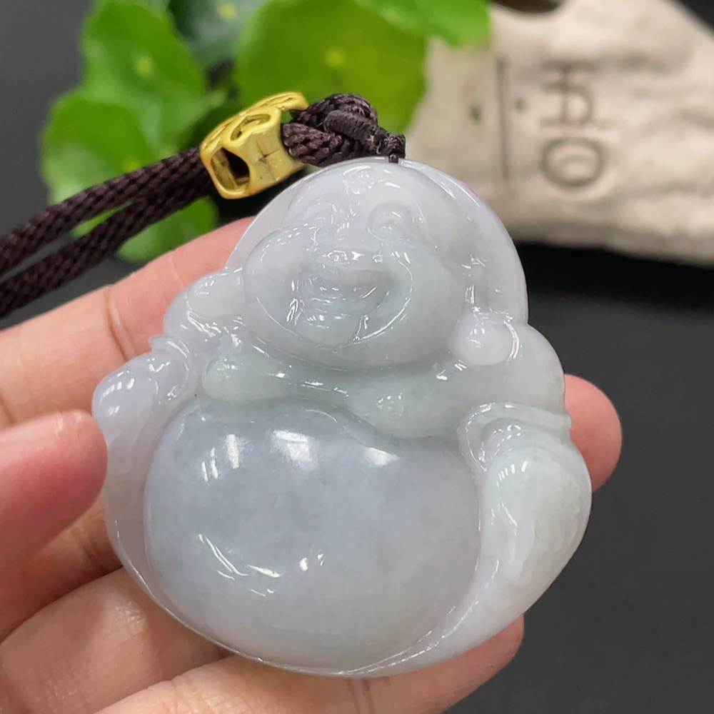 F35080774 Jadeite Buddha Pendant Total Weight Approx. 49.2g