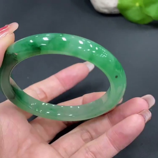 H24736849 Dulong jade round bracelet size 54.3, total weight about 34.9g