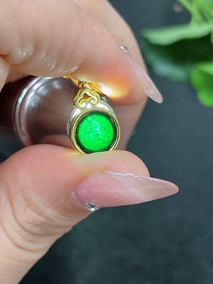 F34958944 Jadeite Inlaid Earrings Non-Gold Inlaid Total Weight Approximately 1.4g