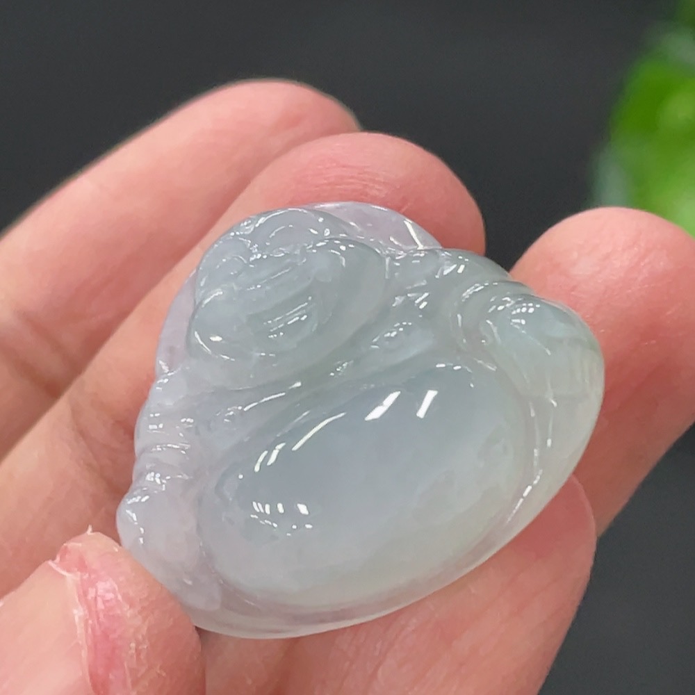 F34059044 Jadeite Buddha Pendant Total Weight: Approx. 6.85g
