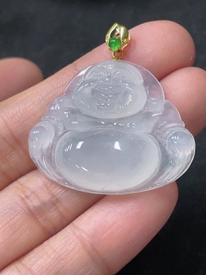 F37352265 翡翠挂件佛公 18k 货品总约重6.83g