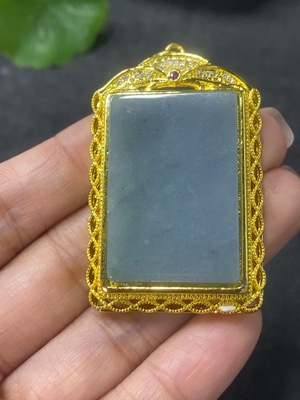 F34031825 Jadeite Plain Pendant Mounted Pendant Non-Gold Total Weight Approx. 17.99g