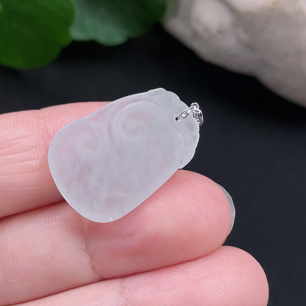 F31593129 Jadeite Ruyi Pendant 18K Gold Total Weight Approx. 2.4g