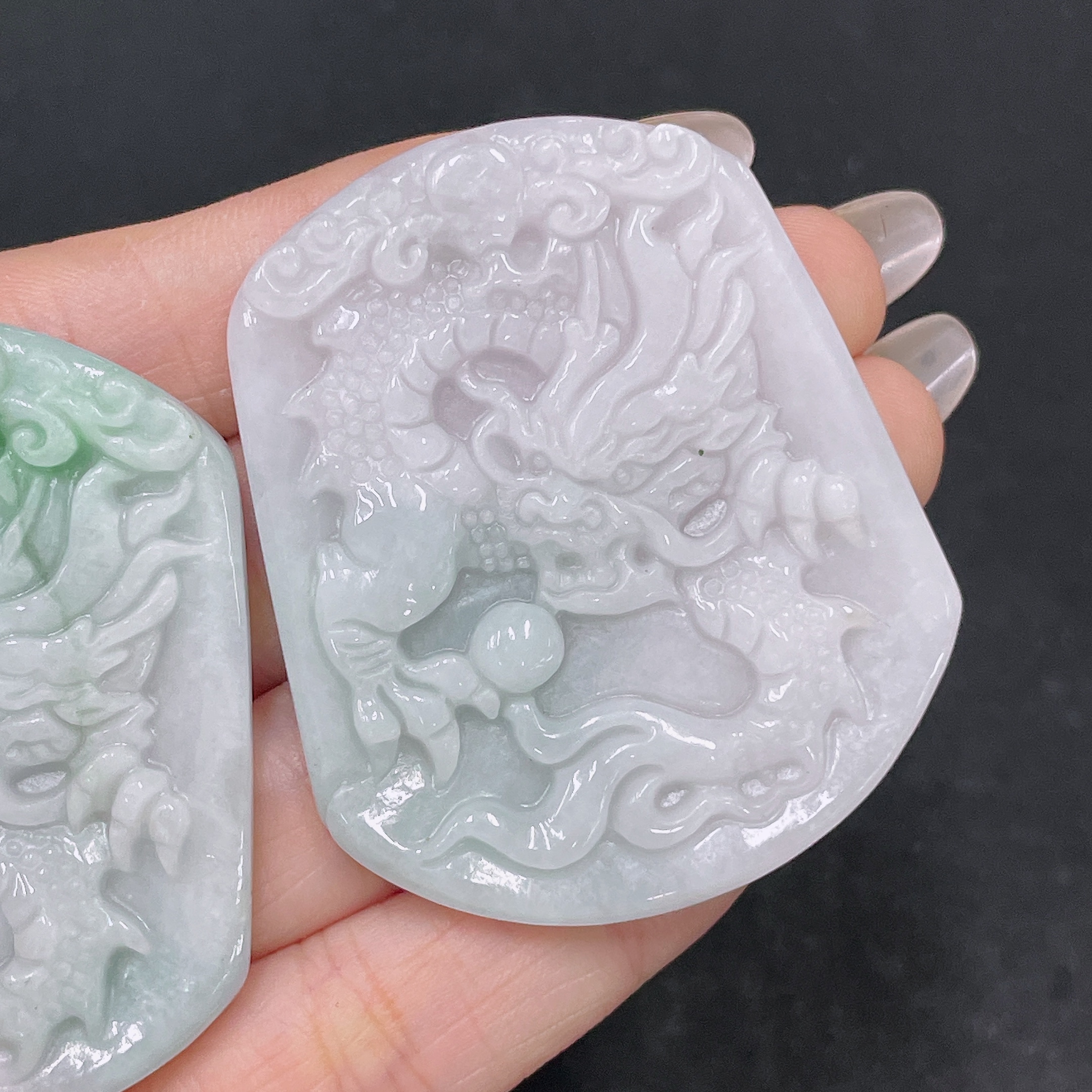 F35137957 Jadeite Dragon Pendant Sell as a Lot