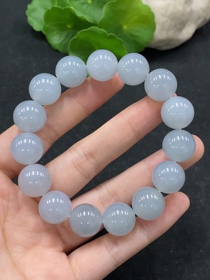 F34964944 Jadeite Beads Bracelet Approx. 13.5mm Total Weight Approx. 63.52g