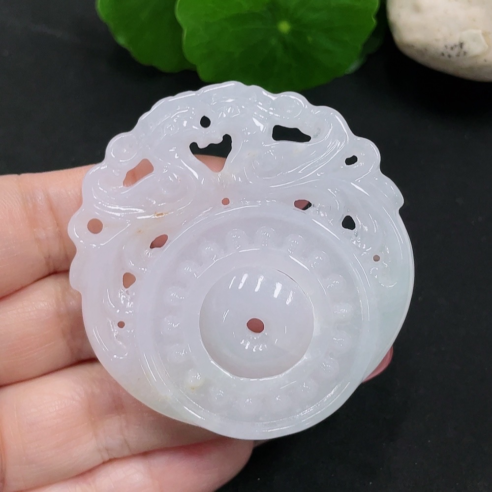 F34032424 Jadeite Antique Pendant, Total Weight Approx. 30.4g