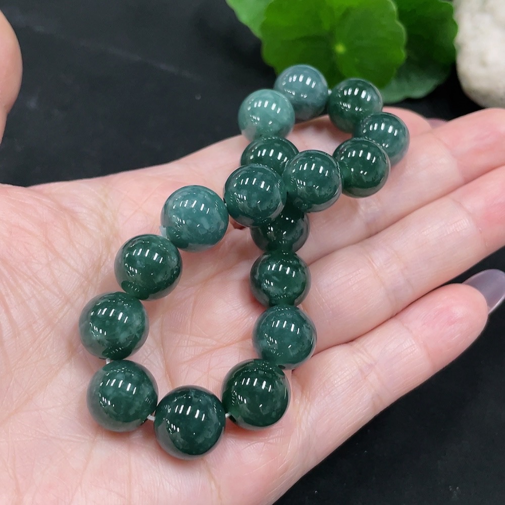 F34981937 Jadeite Bracelet Bead Approx.11.6mm Total Weight Approx.49.1g