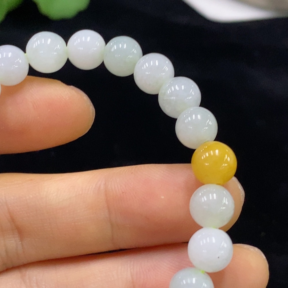 F33860378 Jadeite Beads Strand Approximately 7.5mm Total Weight About 18.45g Color Origin Undetermined