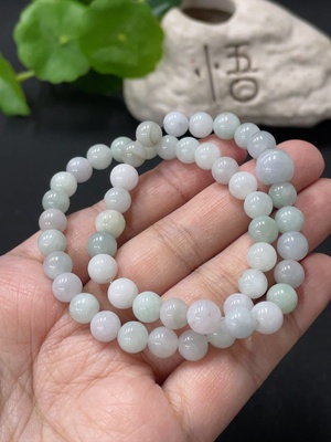 F35080304 Jadeite Bead Necklace Approx. 7.2mm Total Weight Approx. 30.29g