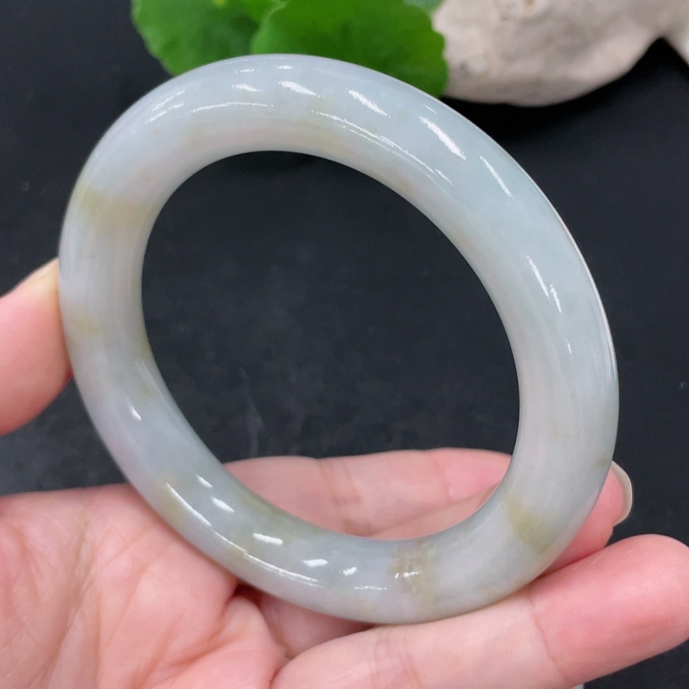 F31674663 Jadeite Round Bangle Bracelet Size 57.3 Total Weight Approx. 74.5g