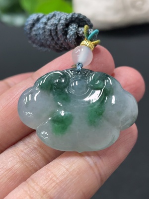 F33909381 Jadeite Safety Lock Pendant Total Weight Approx. 11.5g with Non-Grade A Beads