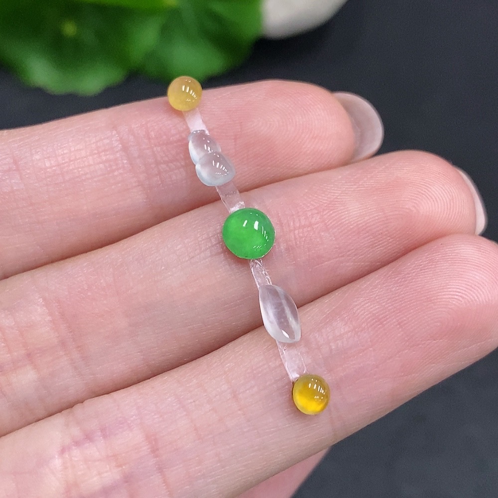 F34059881 Jadeite Cabochon + Mountings Sell as a Lot Yellow Color Origin Undetermined
