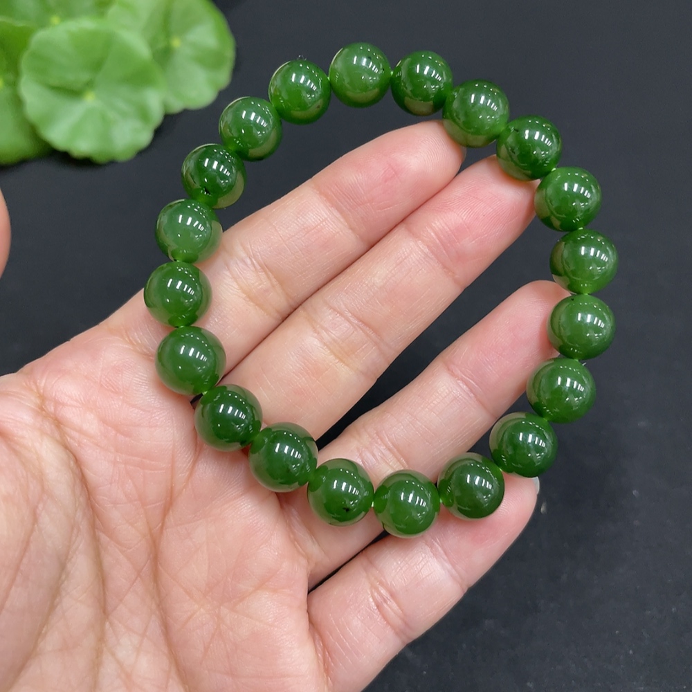 H35102727 Hetian Jade Bracelet, Approx. 9.7mm, Total Weight Approx. 27.7g