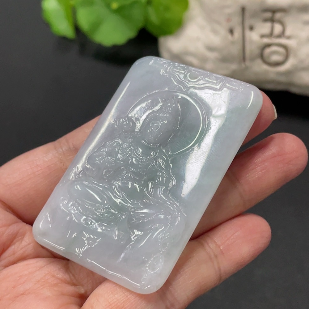 F34057826 Jadeite Guanyin Pendant Total Weight Approx. 28.63g