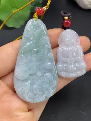 F25922482 翡翠挂件一手走 配珠非A