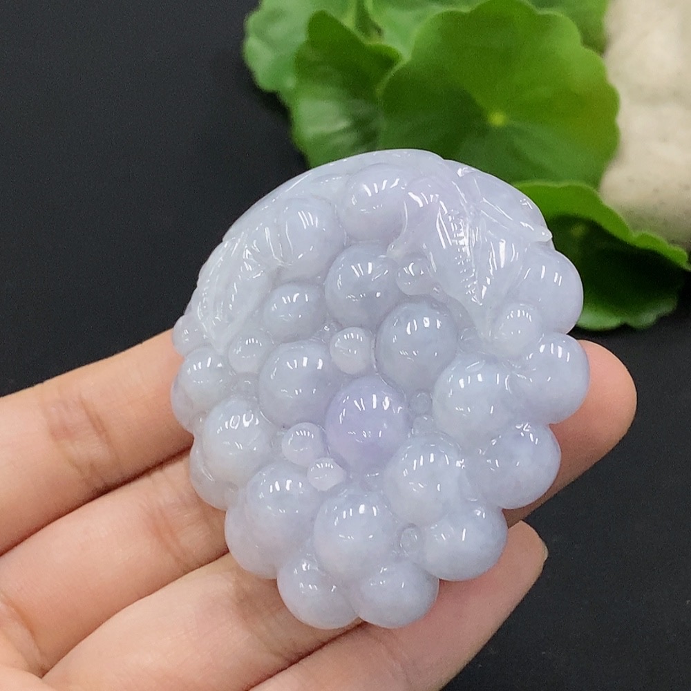 F35091572 Jadeite Grape Pendant Total Weight Approx. 61.93g