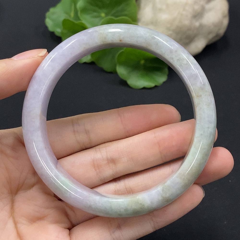 F35091511 Jadeite Round Bangle Size 60.5 Total Weight Approx.64.4g