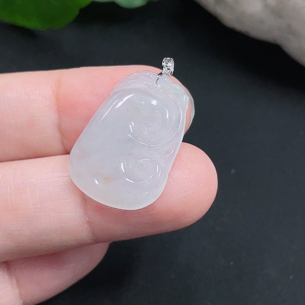 F31593129 Jadeite Ruyi Pendant 18K Gold Total Weight Approx. 2.4g