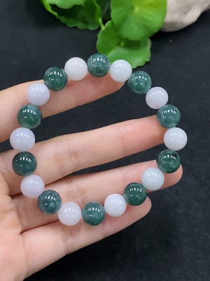 F32694948 Jadeite Bracelet Approx.9.8mm Total Weight About 30.33g