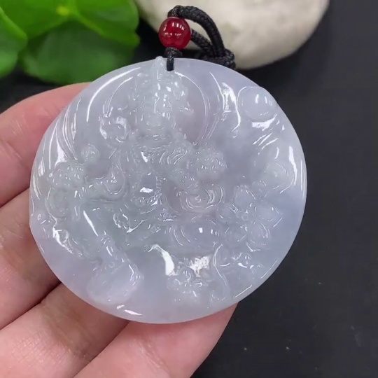 F35127314 Jadeite Tara Pendant Total Weight with Cord Approx. 23.8g (Beads Non-A)