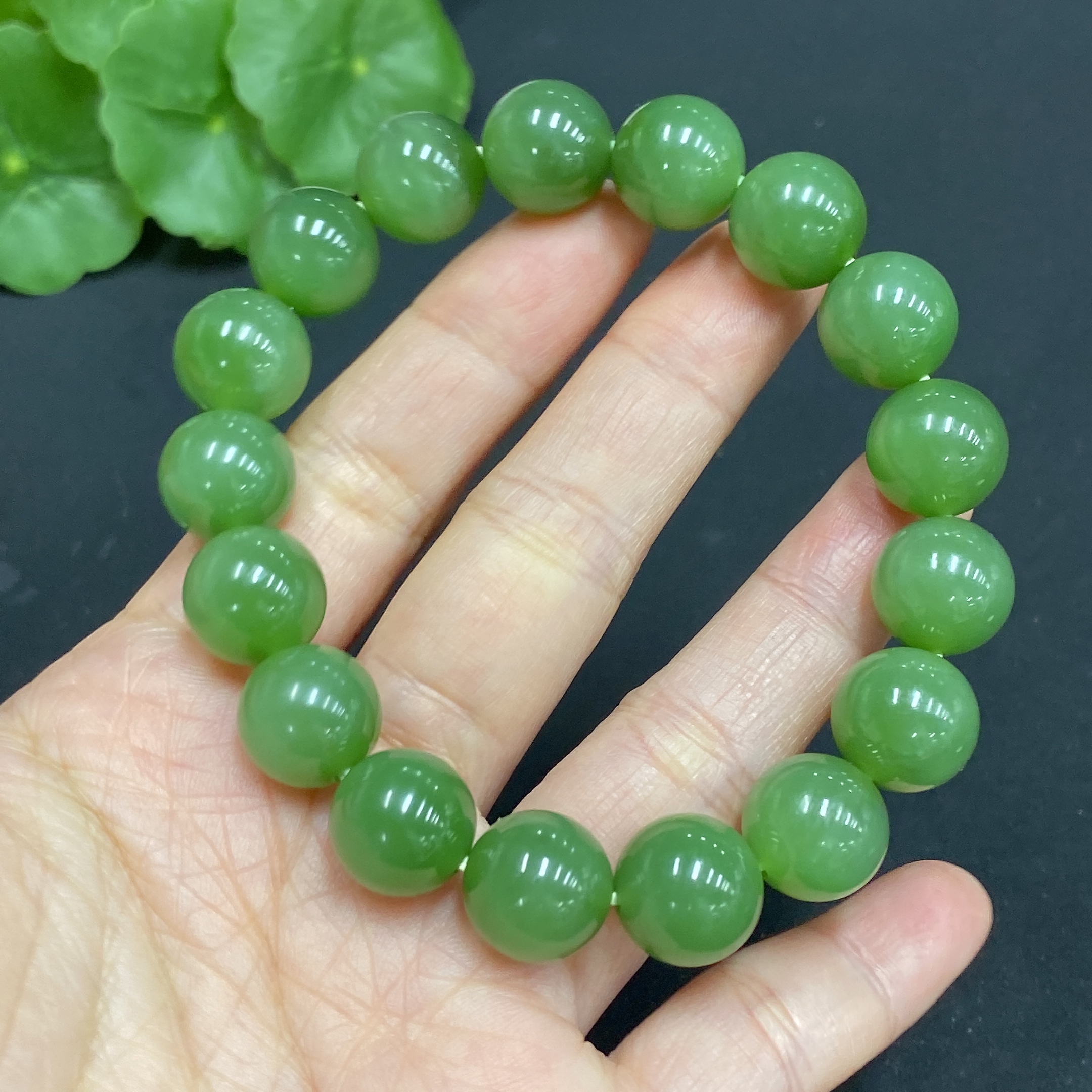 H28215358 Hetian Jade Bracelet, Approx. 11.8mm, Total Weight Approx. 45.5g