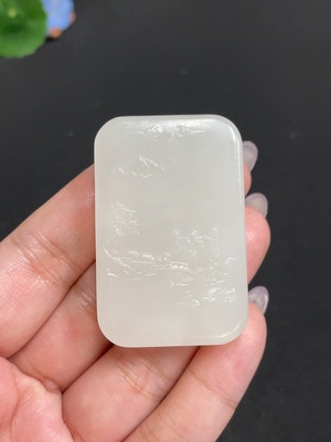 H33862346 Hetian Jade Pendant - Landscape (Total weight: approx. 49.8g)