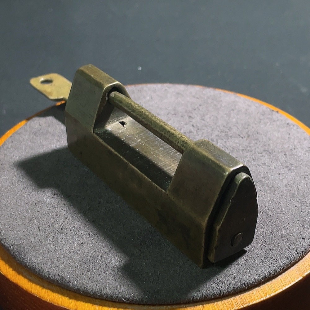 W32764289 Republic period copper lock with key, miscellaneous