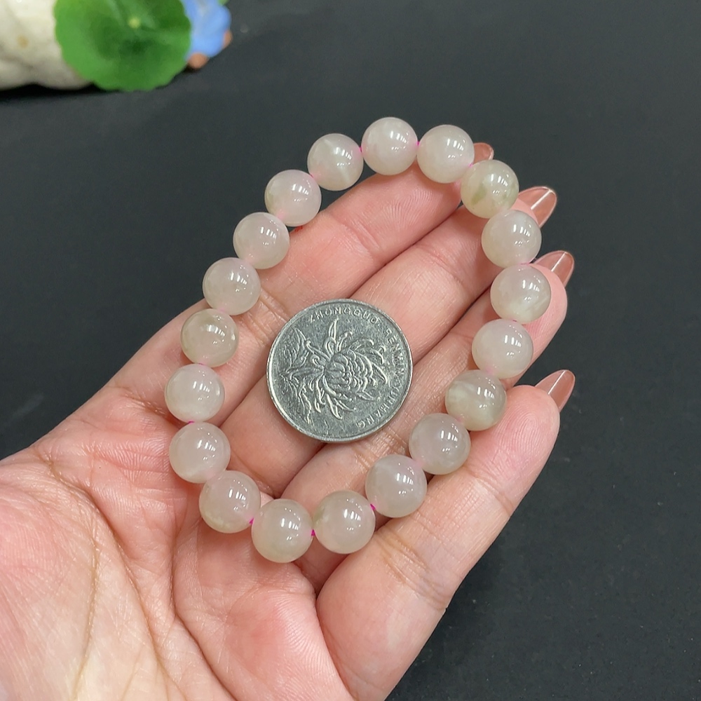 H34973220 Hetian Jade Bracelet, Approx. 9.7 mm, Total Weight Approx. 28.6g