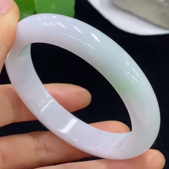 F35136882 Jadeite Round Bangle, Total Weight Approx. 60.61g, Size 58.2