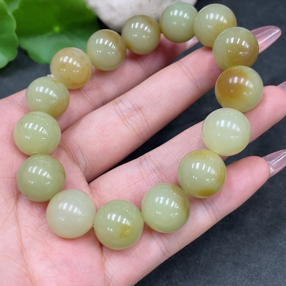 H33944798 Hetian Jade Bracelet, approx. 13.8mm, total weight approx. 64g