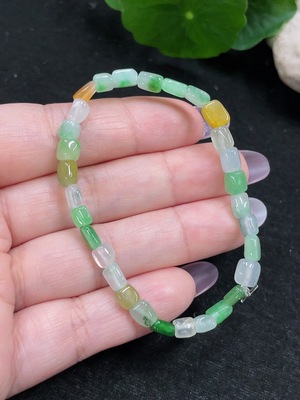 F34966052 Jadeite Bracelet Total Weight Approx. 5.82g Yellow Color Origin Undetermined