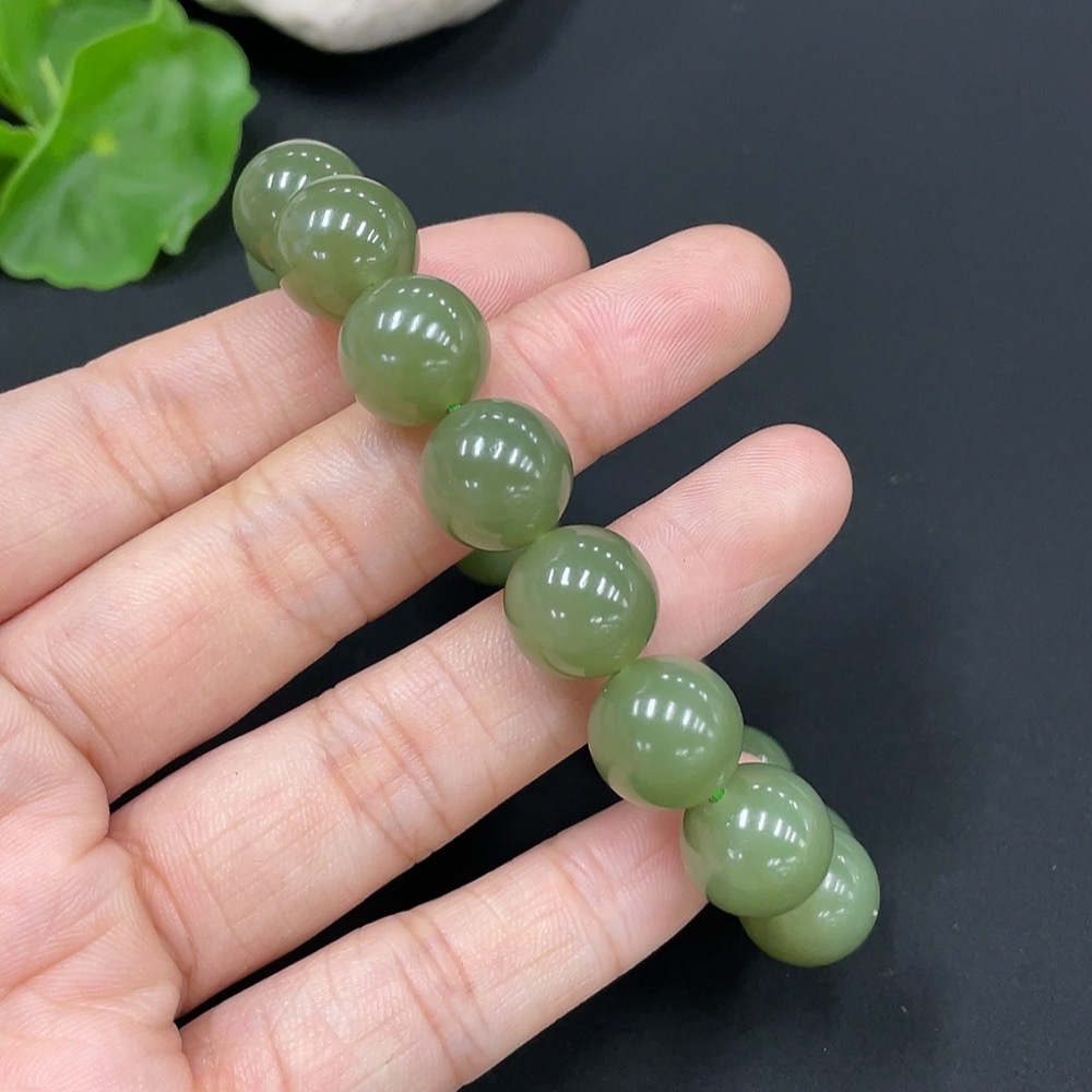 H26977016 Hetian Jade Bracelet, Approx. 11.7mm, Total Weight Approx. 42.8g