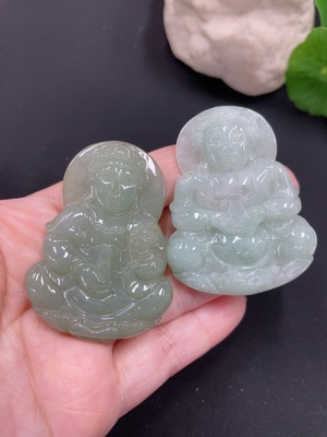 F24786598 翡翠观音挂件一手走