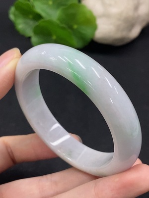 F34028969 Jadeite Round Bangle Size 53.6 Total Weight Approx. 54.59g