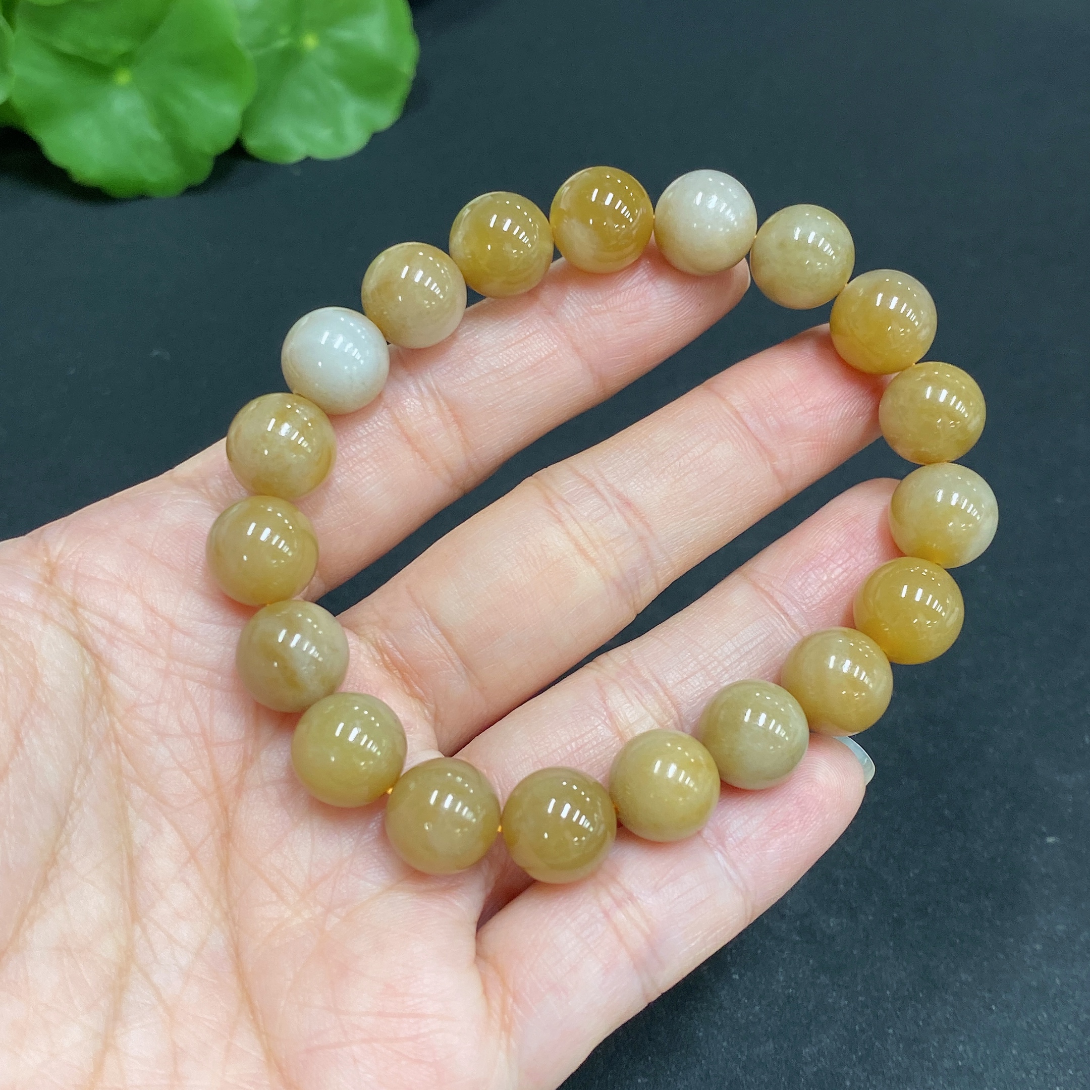 H34014030 Hetian Jade Bracelet Approx. 9.7mm Total Weight Approx. 28.5g