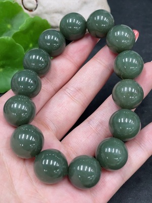 H34979716 Hetian Jade Bracelet, Approx. 15.6mm, Total Weight Approx. 87.3g