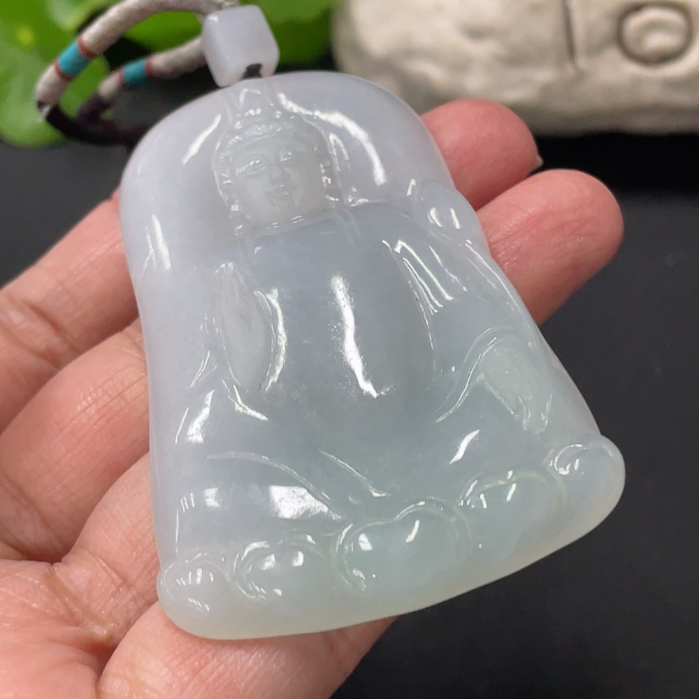 F30520481 Jadeite Guanyin Pendant, Total Weight Approx. 35.18g