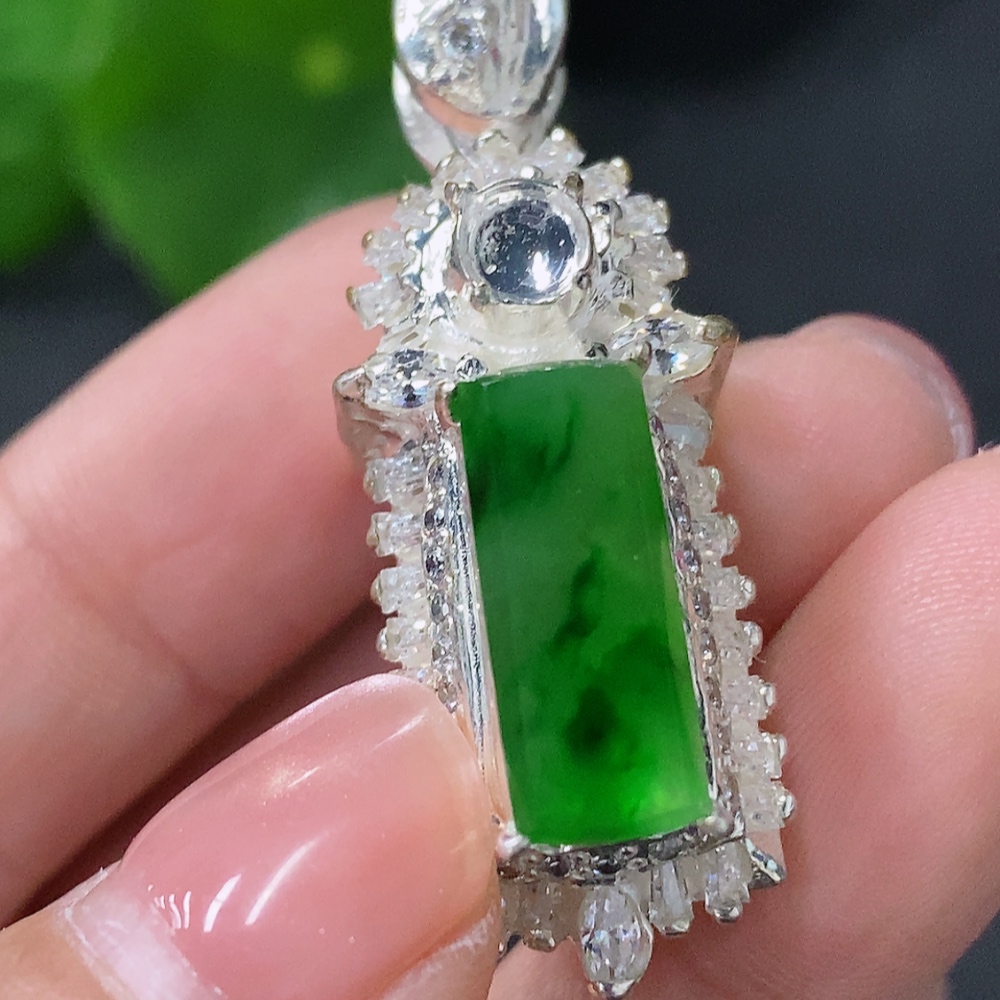 F35088666 Jadeite Inlaid Piece Non-Gold Inlaid Total Weight Approximately 14.1g