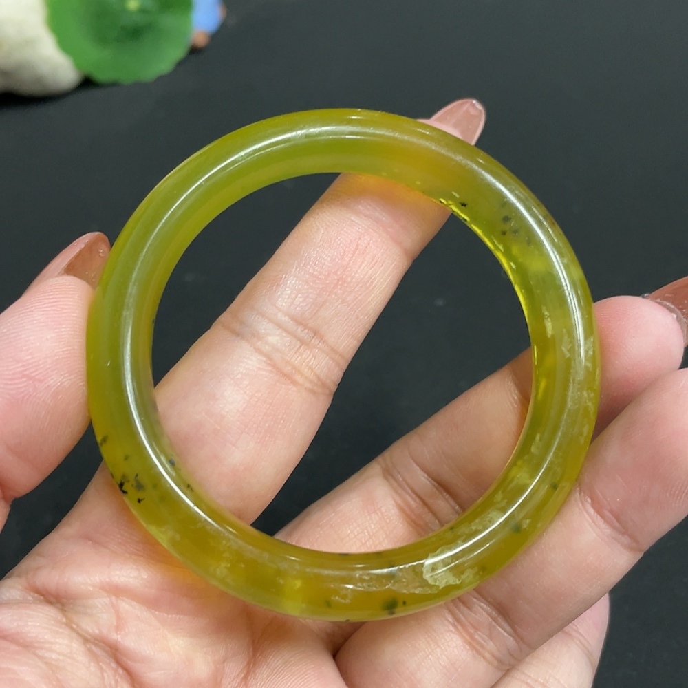 H34004269 Xiuyu (Serpentine Jade) Round Bracelet Size 51.6 Total Weight Approx. 36.1g
