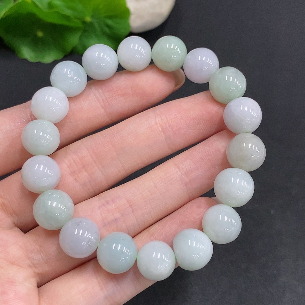 F34060551 Jadeite Bracelet Total Weight About 39.3g Size 10.7mm Approx.