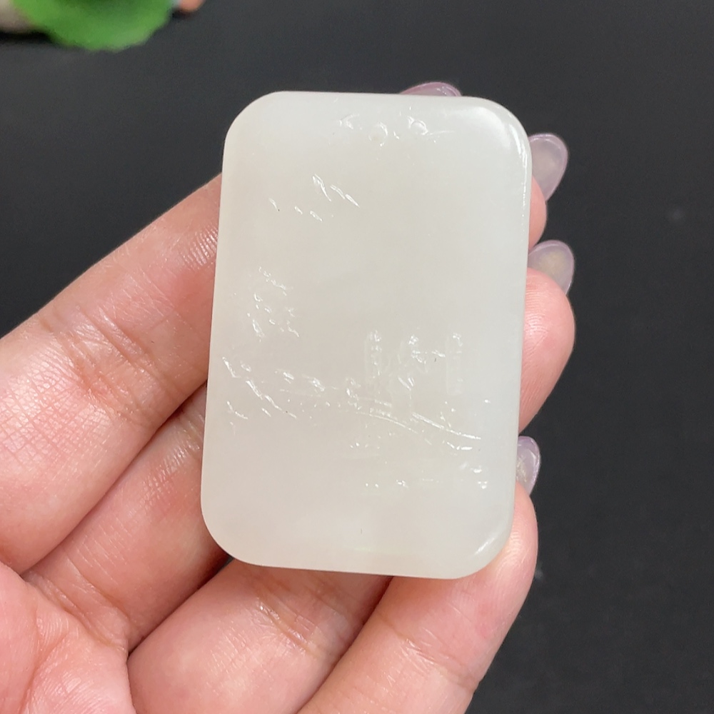 H33862346 Hetian Jade Pendant - Landscape (Total weight: approx. 49.8g)