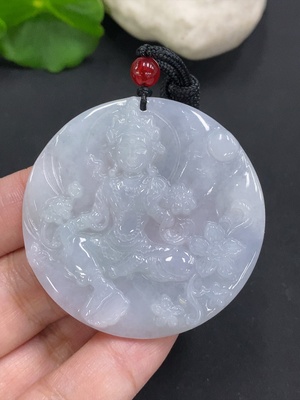 F35127314 Jadeite Tara Pendant Total Weight with Cord Approx. 23.8g (Beads Non-A)