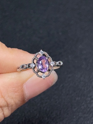 C32786344 Crystal Ring Adjustable Non-Gold Total Weight Approx. 1.62g