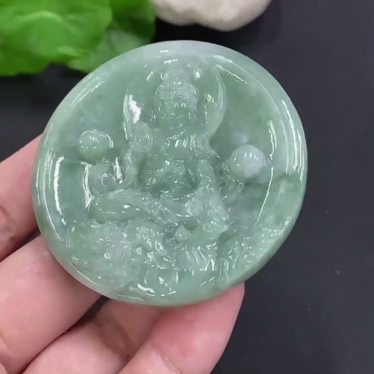 F35157466 Jadeite Guanyin Pendant Total Weight Approx. 42g