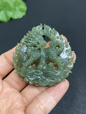 H32704467 Hetian Jade Pendant Kylin