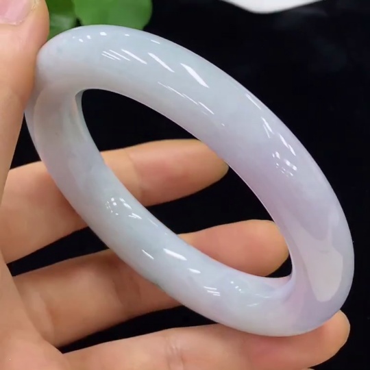 F34973933 Jadeite Round Bangle Size 56.7 Total Weight Approx. 85.58g with Color Polishing Powder
