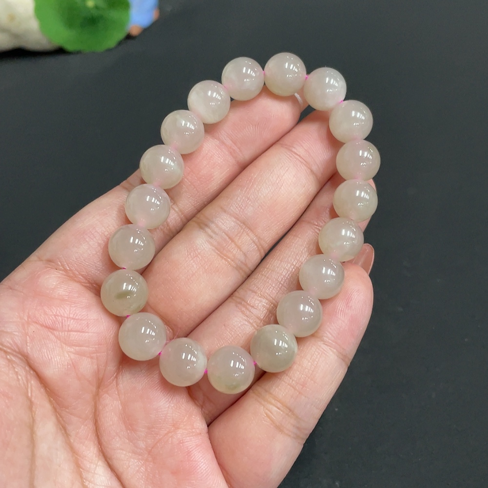 H34973220 Hetian Jade Bracelet, Approx. 9.7 mm, Total Weight Approx. 28.6g