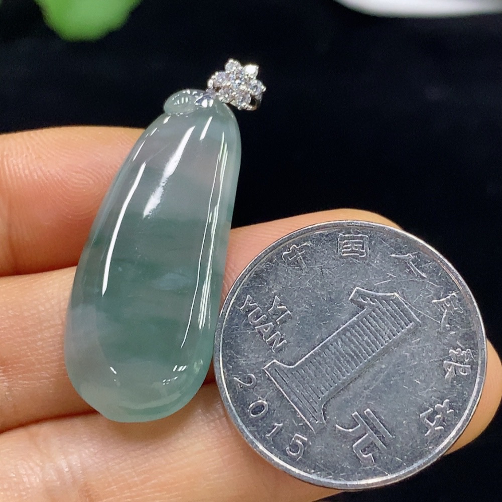 F34025467 Jadeite Blessing Melon Pendant 18k Non-Diamond Total Weight Approx. 5.62g